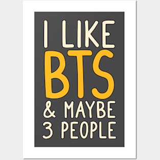 Bangtan I like BTS and maybe 3 people typography army | Morcaworks Posters and Art